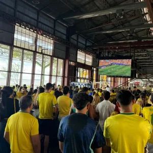 Arena Estação reúne torcida do Brasil na Estação das Docas